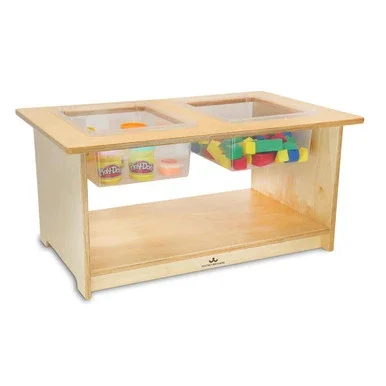 Whitney Brothers Birch Plywood Toddler Sensory Table With Natural Finish WB1854