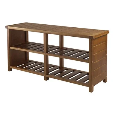 Winsome Wood Transitional Teak Composite Wood Bench 33348