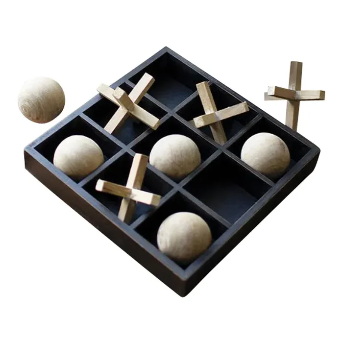 Wooden Tic Tac Toe Game Set