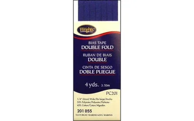 Wrights Bias Tape Dbl Fold 4yd Navy