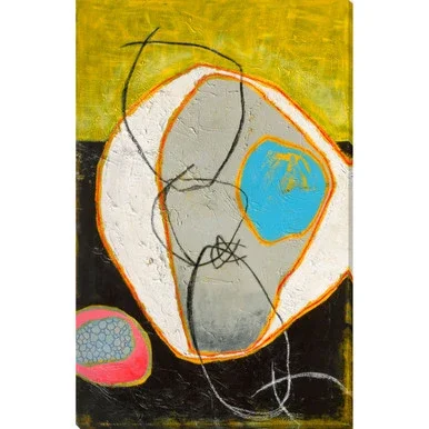 Yellow and White Rectangular Canvas Wall Art Decor 19″ x 28″ – 33419315