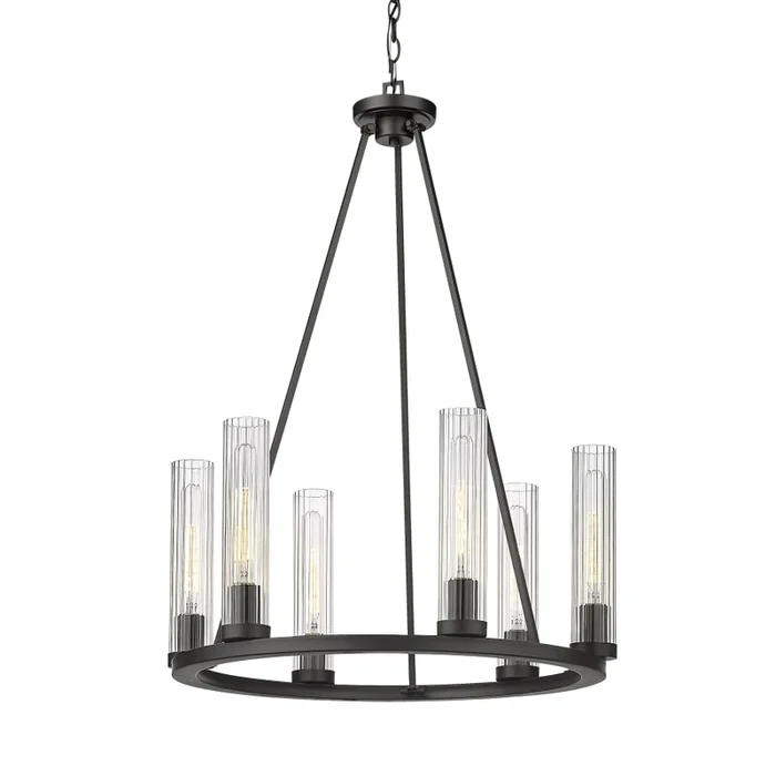 Z-Lite Beau 6 Light 26″ Wide Pillar Candle Ring Chandelier