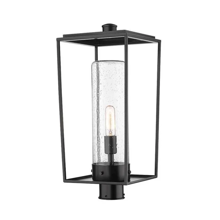Z-Lite Sheridan 1 Light Outdoor Post Mount Fixture in Black