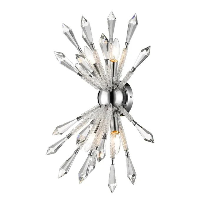 Z-Lite Soleia 4 Light 24″ Tall Crystal Wall Sconce