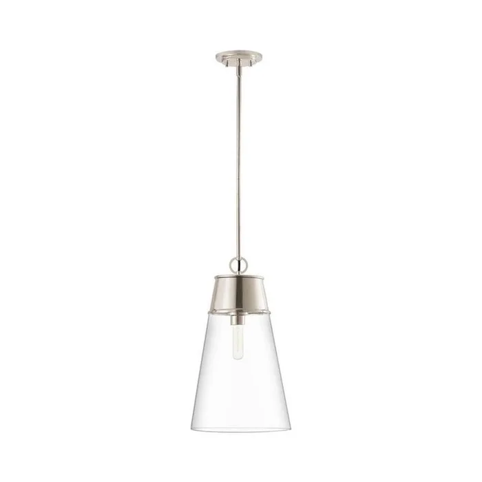 Z-Lite Wentworth 1 Light Pendant in Polished Nickel