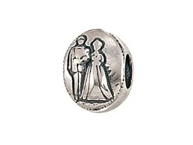 Zable Sterling Silver Bride and Groom Bead / Charm BZ1711T