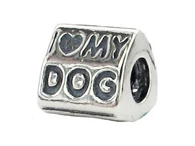Zable Sterling Silver I Heart My Dog Bead / Charm