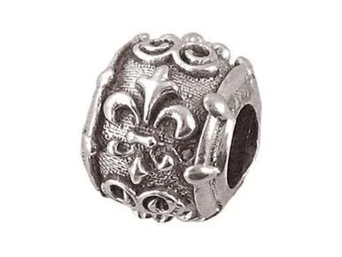 Zable Sterling Silver Spacer Fluer De Lis Compatible Bead / Charm BZ1477T
