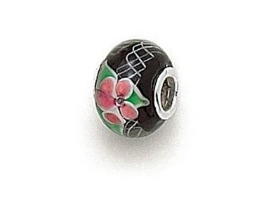 Zable Sterling Silver Tabor-Hydrangea Glass Murano Glass Bead / Charm BZ0871T