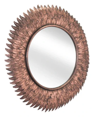 Zuo Modern Rhoda Steel And Mdf Mirror With Copper Finish A12235