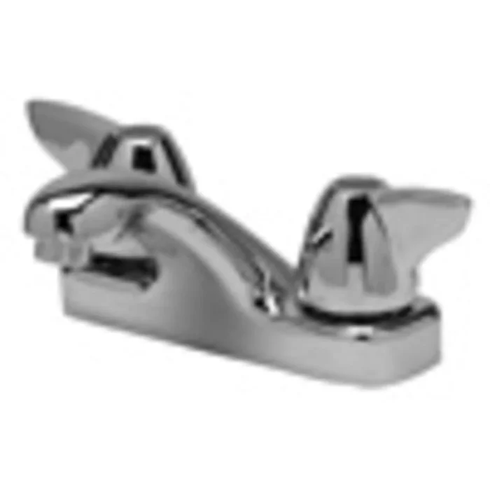 Zurn 4″ Centerset Lead Free Double Handle Bathroom Faucet with Metal Wrist Blades, Grid Strainer Drain and 0.5 GPM Vandal-Resistant Aerator from the AquaSpec Collection